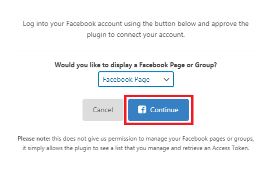 choose page or group